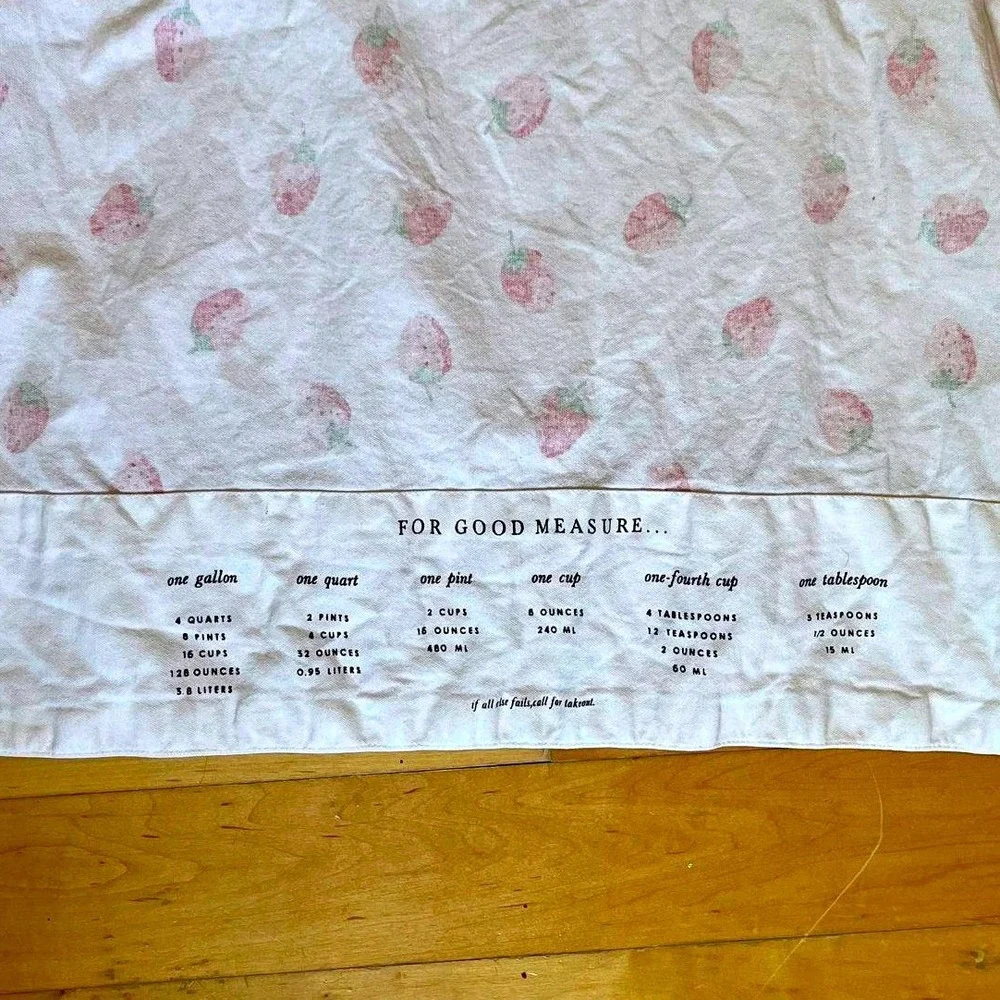 Kate Spade Strawberry Apron Womens OS Fruit Print Cotton Kitchen In Good Measure